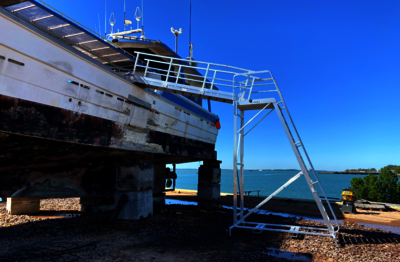 14 step access platform with 4m gangway Australian Made Allweld