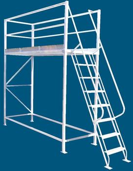 Aluminium access platform with ladder