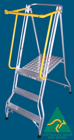FPS09 folding platform ladder with safety gate