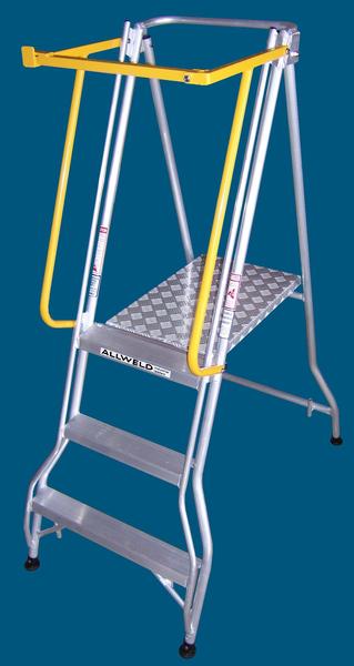 FPS09 - 3 step folding platform ladder with safety gate