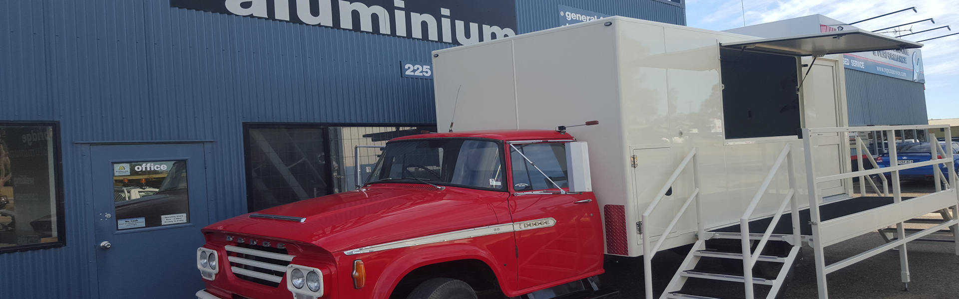 Truck loading platform ladders from Bridge Aluminium Murray Bridge